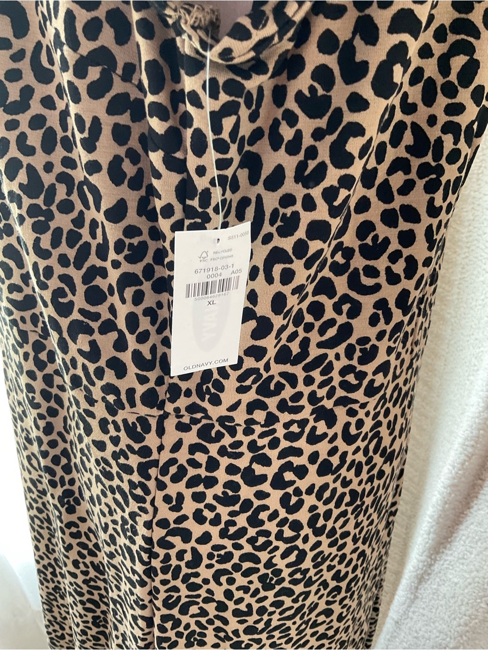 Old Navy Leopard Print Midi Dress in Tan and Black - Picture 4 of 7